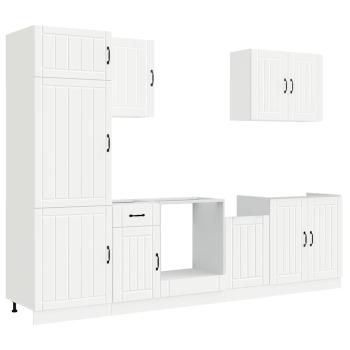 7-tlg. K?chenschrank-Set Lucca Wei? Holzwerkstoff