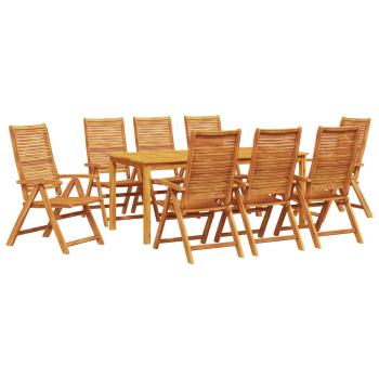 Garten Essgruppe 9 pcs Braun Massivholz Akazie