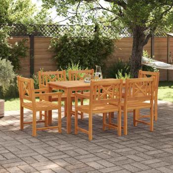 ARDEBO.de - Garten Essgruppe 7 Stk. Braun Massivholz Akazie