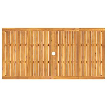 Garten Essgruppe 7 Stk. Braun Massivholz Akazie