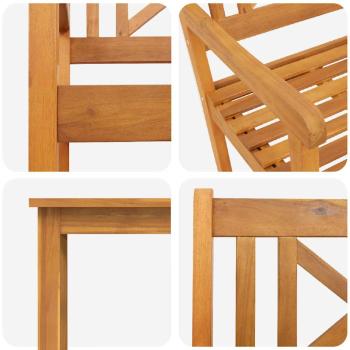 Garten Essgruppe 7 Stk. Braun Massivholz Akazie