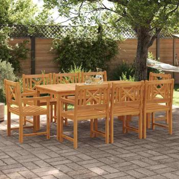 ARDEBO.de - Garten Essgruppe 9 stk. Braun Massivholz Akazie