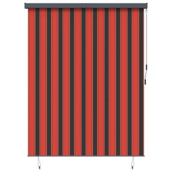 ARDEBO.de - Rollo Orange und Braun 200 x 250 cm Stoff und Aluminium