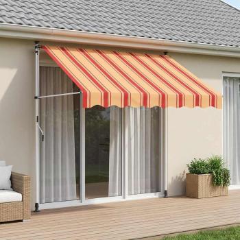 ARDEBO.de - Manuell einziehbare Markise Mehrfarbig 300 x 115 x 300 cm