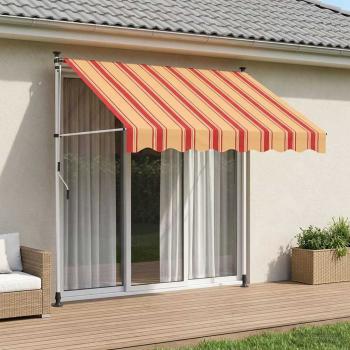 ARDEBO.de - Manuell einziehbare Markise Mehrfarbig 400 x 115 x 300 cm