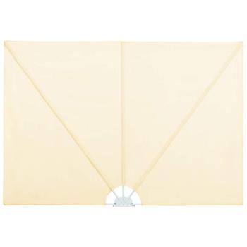 Faltbarer Terrassen-Seitenfächer Creme 240×160 cm