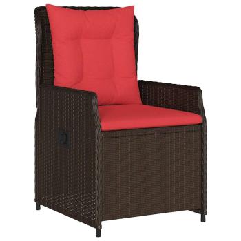 Garten Essgruppe 9 Stk. Braun Poly Rattan