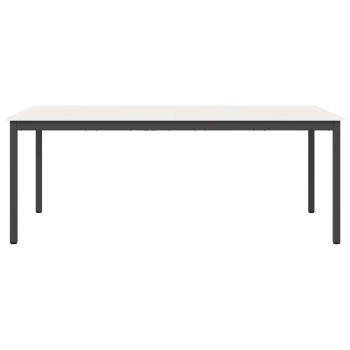 Esstisch 200 x 100 x 75 cm Massives Kiefernholz Weiß Rechteckig