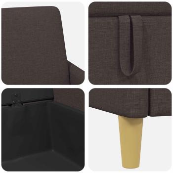 Sofa Set mit Stauraum 2 Stk. Dunkelbraun Polyester