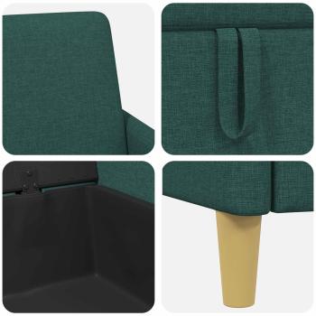 Sofa Set mit Stauraum 2 stk. Dunkelgrün Polyester