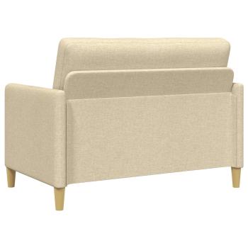 Sofa Set mit Stauraum 2 stk. Creme Polyester