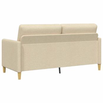Sofa Set mit Stauraum 2 stk. Creme Polyester