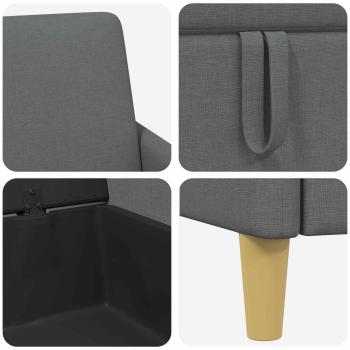Sofa Set mit Stauraum 2 stk. Dunkelgrau Polyester