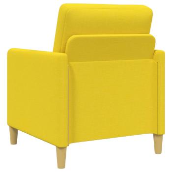 Sofa Set mit Stauraum 2 stk. Helles Gelb Polyester