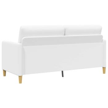 Sofa Set mit Stauraum 2 Stk. Weiß Polyester