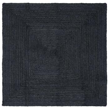 ARDEBO.de - Bereichsteppiche Quadratisch Dunkelgrau 160 x 160 cm Jute