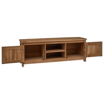 TV-Schrank 110 x 30 x 40 cm Natur Massivholz Teak