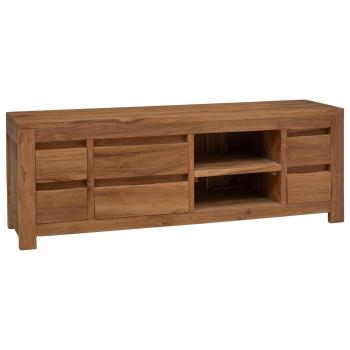 ARDEBO.de - TV-Schrank 110 x 30 x 40 cm Natur Massivholz Teak