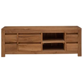 TV-Schrank 110 x 30 x 40 cm Natur Massivholz Teak