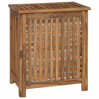 Wäschekorb Natur Massivholz Teak