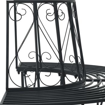 Baumbank 4-Sitzanzahl 160 x 80 x 89 cm Stahl Schwarz