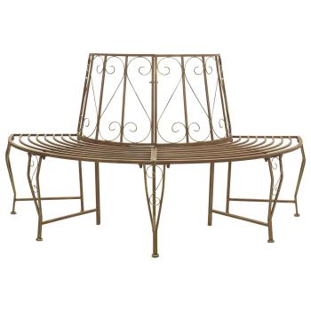 ARDEBO.de - Baumbank 4-Sitzanzahl 160 x 80 x 89 cm Stahl Antikbraun