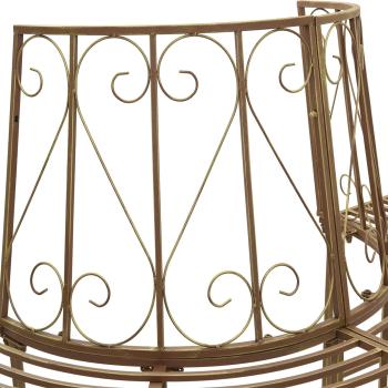 Baumbank 4-Sitzanzahl 160 x 80 x 89 cm Stahl Antikbraun