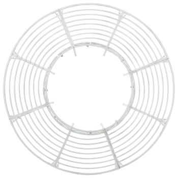 Baumbank 8-Sitzanzahl Ø 160 x 89 cm Stahl Antik Weiß Rund
