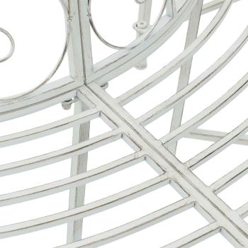Baumbank 4-Sitzanzahl 160 x 80 x 89 cm Stahl Antik Weiß