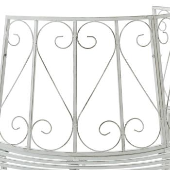 Baumbank 4-Sitzanzahl 160 x 80 x 89 cm Stahl Antik Weiß