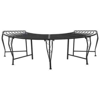 ARDEBO.de - Baumbank 4-Sitzanzahl 160 x 80 x 44 cm Stahl Schwarz