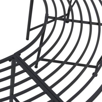 Baumbank 4-Sitzanzahl 160 x 80 x 44 cm Stahl Schwarz