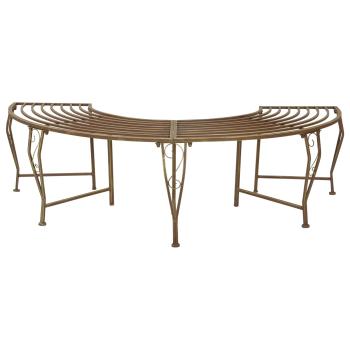 ARDEBO.de - Baumbank 4-Sitzanzahl 160 x 80 x 44 cm Stahl Antikbraun