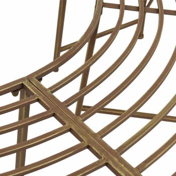 Baumbank 4-Sitzanzahl 160 x 80 x 44 cm Stahl Antikbraun