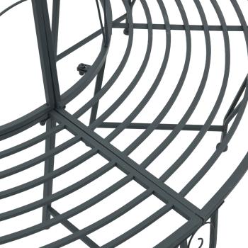 Baumbank 8-Sitzanzahl Ø 160 x 89 cm Stahl Silber Grau Rund