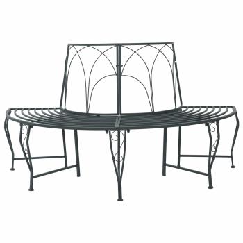 ARDEBO.de - Baumbank 4-Sitzanzahl 160 x 80 x 89 cm Stahl Silber Grau
