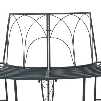 Baumbank 4-Sitzanzahl 160 x 80 x 89 cm Stahl Silber Grau