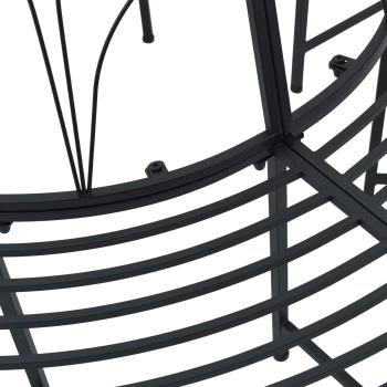 Baumbank 8-Sitzanzahl Ø 160 x 89 cm Stahl Schwarz Rund