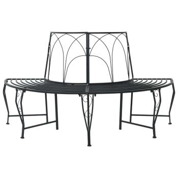 ARDEBO.de - Baumbank 4-Sitzanzahl 160 x 80 x 89 cm Stahl Schwarz