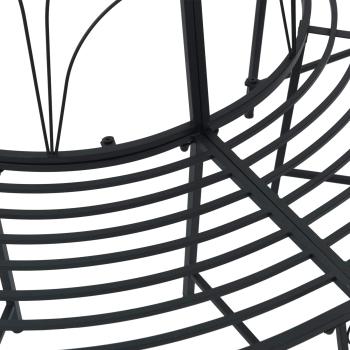 Baumbank 4-Sitzanzahl 160 x 80 x 89 cm Stahl Schwarz