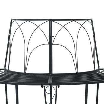 Baumbank 4-Sitzanzahl 160 x 80 x 89 cm Stahl Schwarz