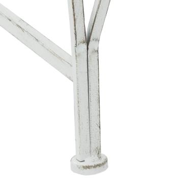 Baumbank 4-Sitzanzahl 160 x 80 x 89 cm Stahl Antik Weiß