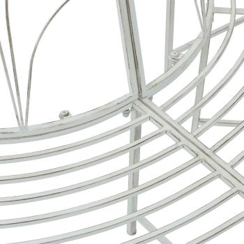 Baumbank 4-Sitzanzahl 160 x 80 x 89 cm Stahl Antik Weiß