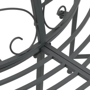 Baumbank 8-Sitzanzahl Ø 160 x 89 cm Stahl Silber Grau Rund