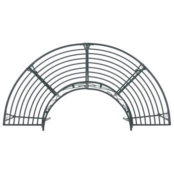 Baumbank 4-Sitzanzahl 160 x 80 x 89 cm Stahl Silber Grau