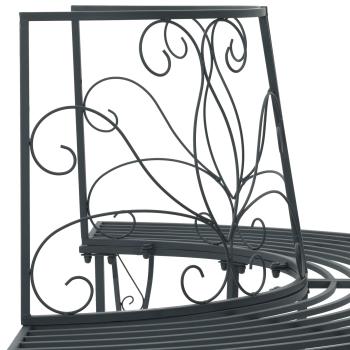 Baumbank 4-Sitzanzahl 160 x 80 x 89 cm Stahl Silber Grau