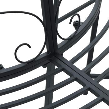 Baumbank 8 -Sitzer Ø 160 x 89 cm steel Schwarz Rund