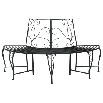 ARDEBO.de - Baumbank 4-Sitzanzahl 160 x 80 x 89 cm Stahl Schwarz