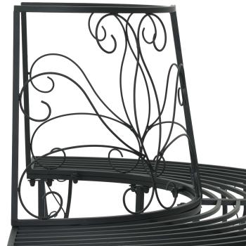 Baumbank 4-Sitzanzahl 160 x 80 x 89 cm Stahl Schwarz