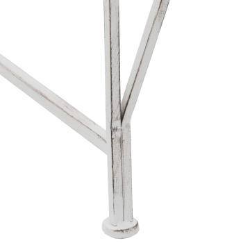 Baumbank 4-Sitzanzahl 160 x 80 x 89 cm Stahl Antik Weiß